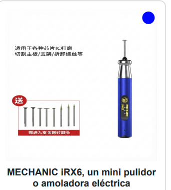 Mechanic iRX6 Pluma Eléctrica Profesional para Pulir