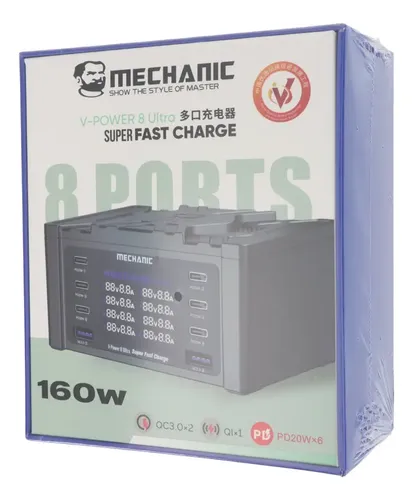 Mechanic V-Power 8 Ultra de 8 Puertos 160W 