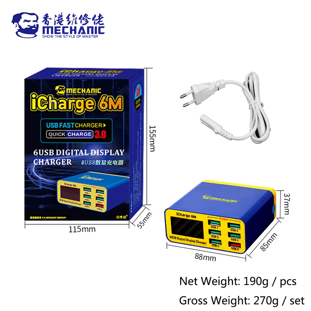 Cargador USB de Escritorio iCharge 6M