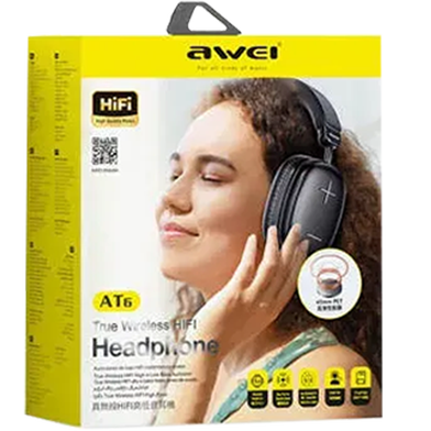  Audífonos Inalámbricos Over-Ear Awei AT6 